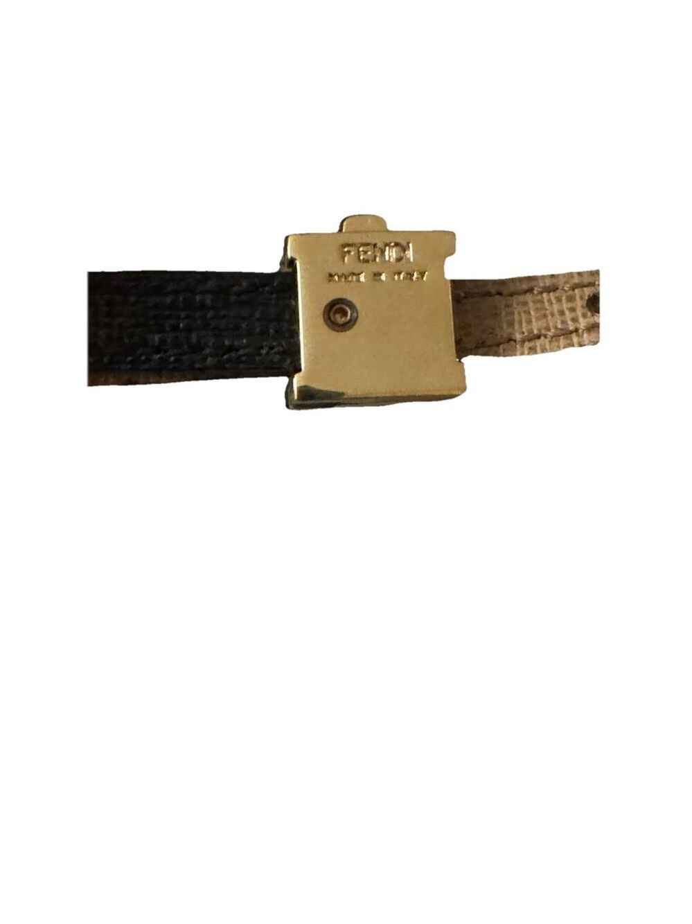 Fendi Reversible Leather Fendi Choker Necklace,bracelet 2 tone Black Cream COA - Picture 9 of 13